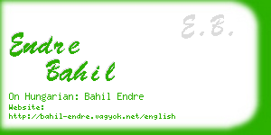 endre bahil business card